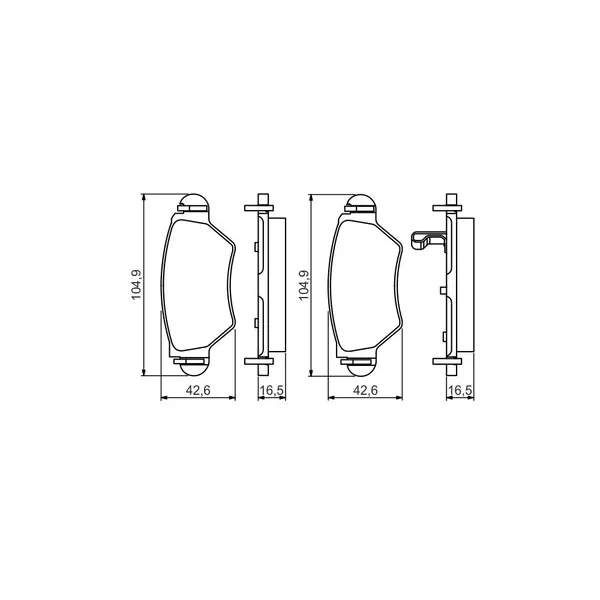 Set placute frana disc BOSCH 0 986 495 250