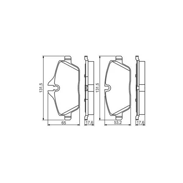 Set placute frana disc BOSCH 0 986 495 251