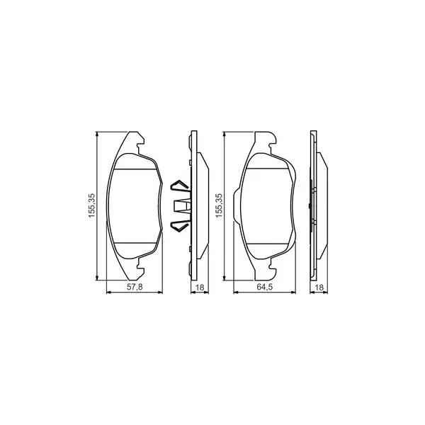 Set placute frana disc BOSCH 0 986 495 258