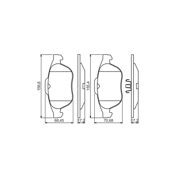 Set placute frana disc BOSCH 0 986 495 264