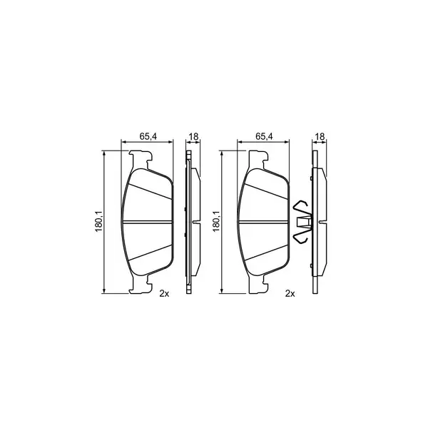 Set placute frana disc BOSCH 0 986 495 388