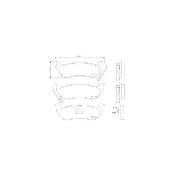 Set placute frana disc BREMBO P 37 009
