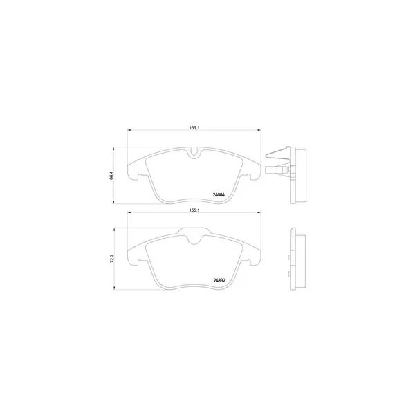 Set placute frana disc BREMBO P 61 106