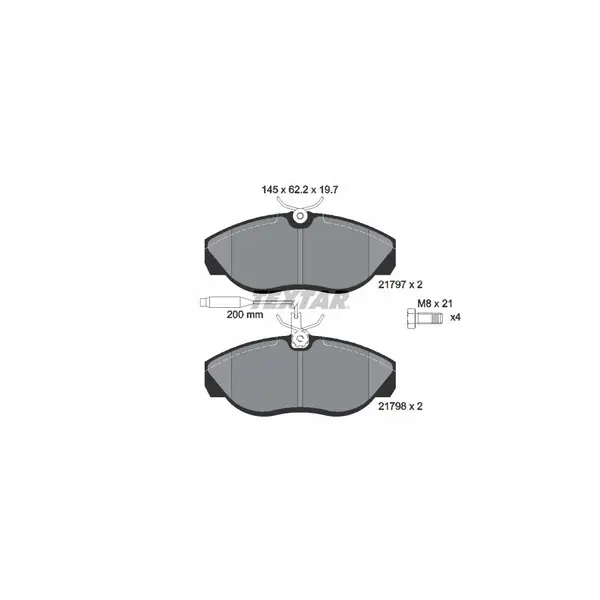 Set placute frana disc TEXTAR 2179701