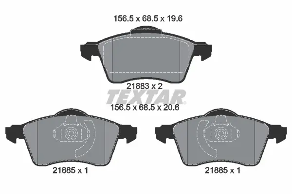 Set placute frana disc TEXTAR 2188302