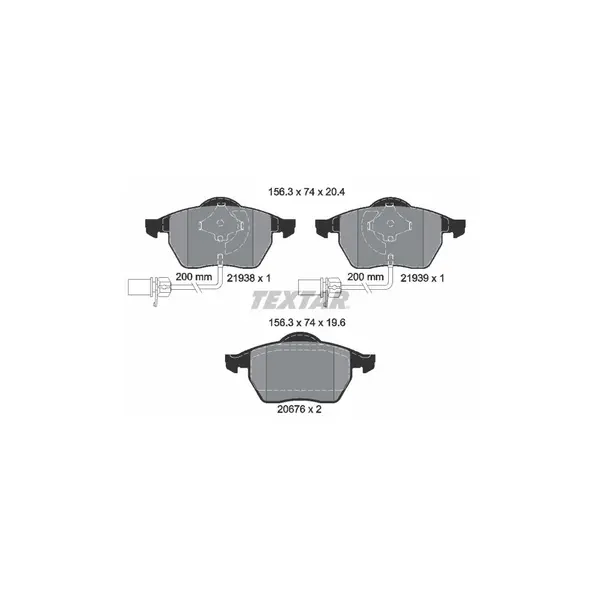 Set placute frana disc TEXTAR 2193801