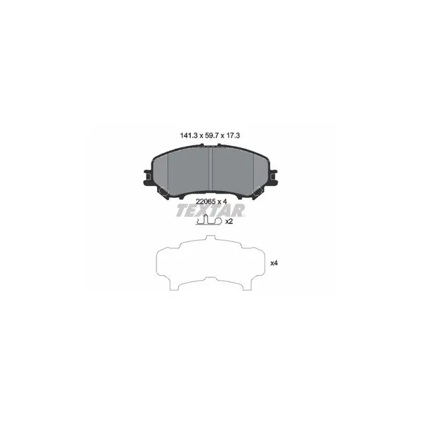 Set placute frana disc TEXTAR 2206503