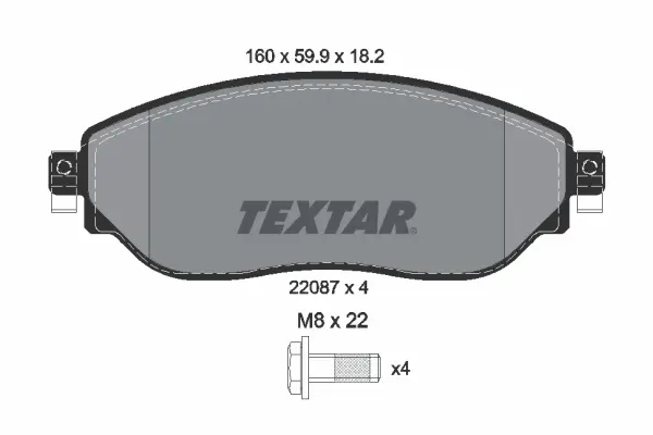 Set placute frana disc TEXTAR 2208701