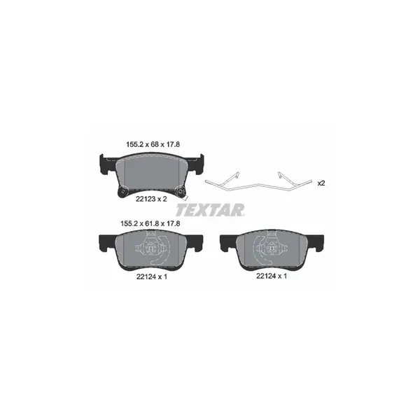 Set placute frana disc TEXTAR 2212301