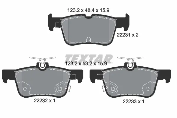 Set placute frana disc TEXTAR 2223101
