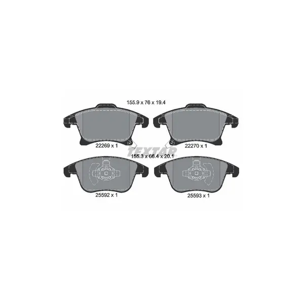 Set placute frana disc TEXTAR 2226901