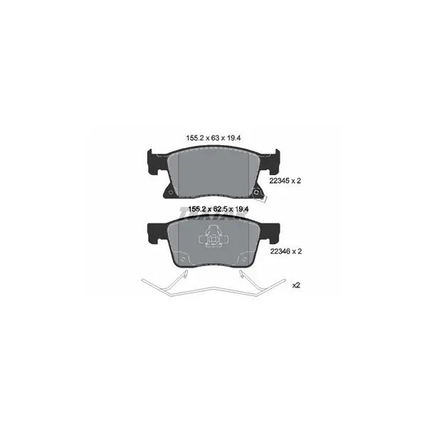 Set placute frana disc TEXTAR 2234501