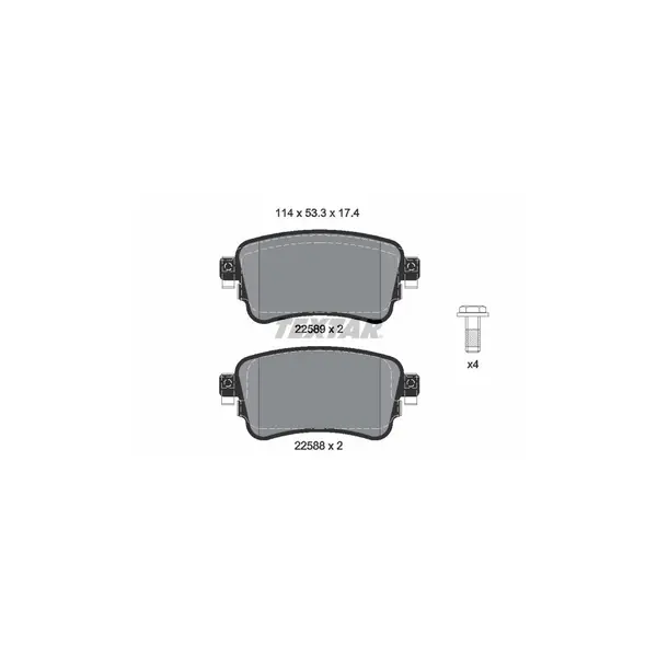 Set placute frana disc TEXTAR 2258801