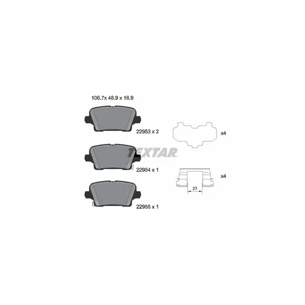 Set placute frana disc TEXTAR 2295301