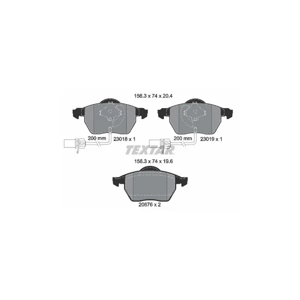 Set placute frana disc TEXTAR 2301802