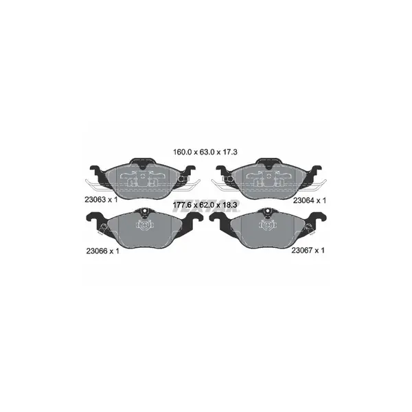Set placute frana disc TEXTAR 2306302