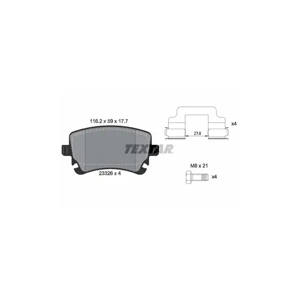 Set placute frana disc TEXTAR 2332601