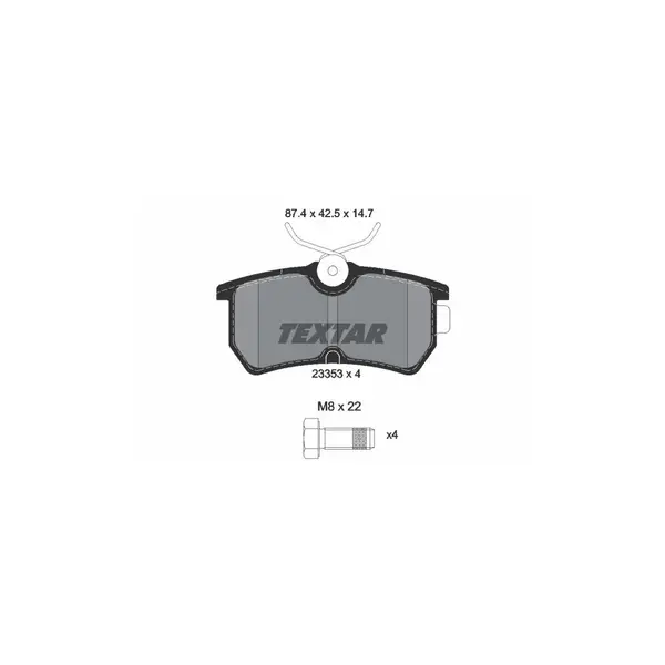 Set placute frana disc TEXTAR 2335301