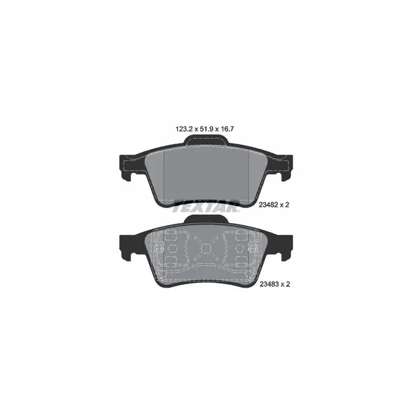 Set placute frana disc TEXTAR 2348202