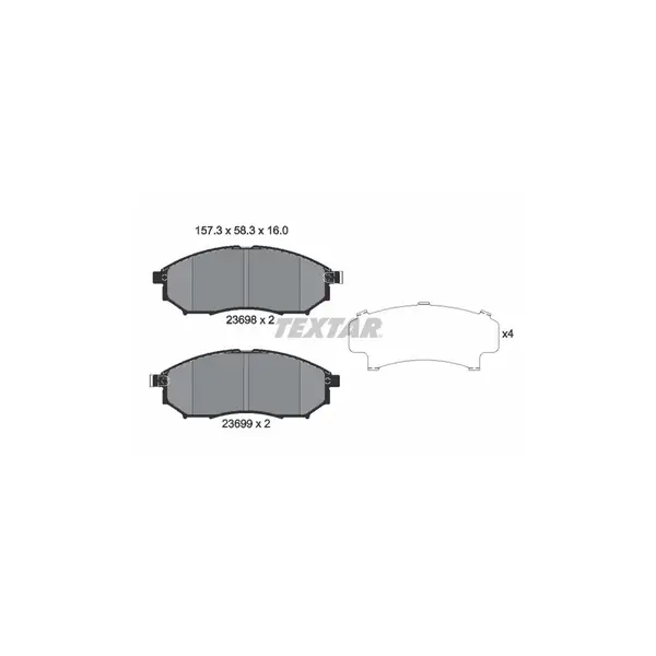 Set placute frana disc TEXTAR 2369801