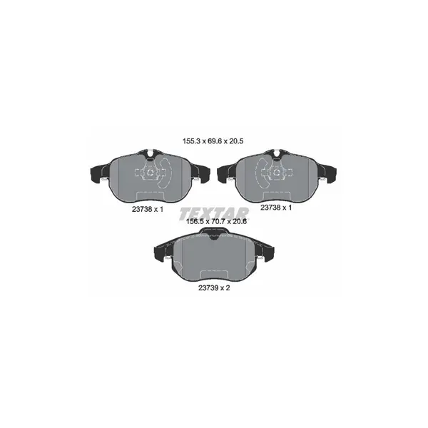 Set placute frana disc TEXTAR 2373807