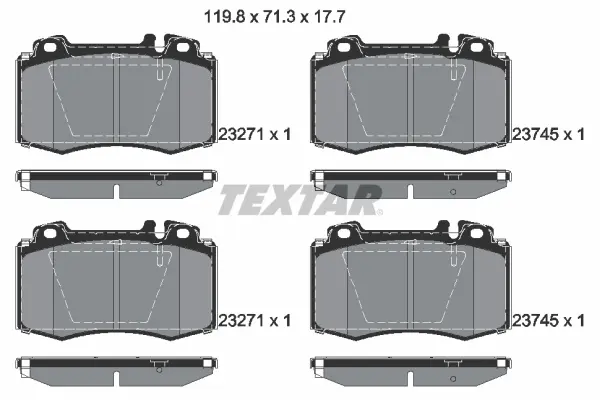 Set placute frana disc TEXTAR 2374502