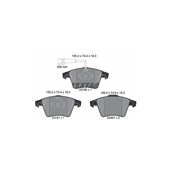 Set placute frana disc TEXTAR 2374601