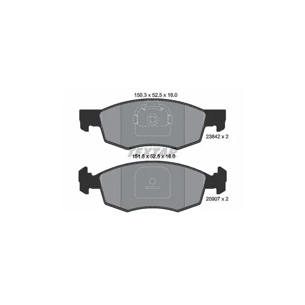 Set placute frana disc TEXTAR 2384201