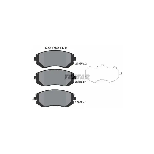 Set placute frana disc TEXTAR 2386501