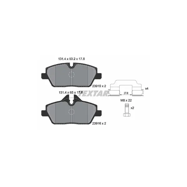 Set placute frana disc TEXTAR 2391503