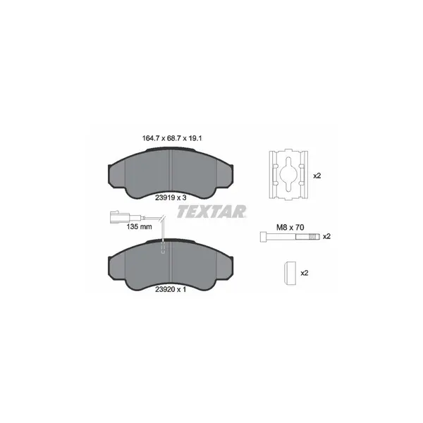 Set placute frana disc TEXTAR 2391901