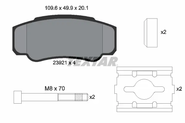 Set placute frana disc TEXTAR 2392101