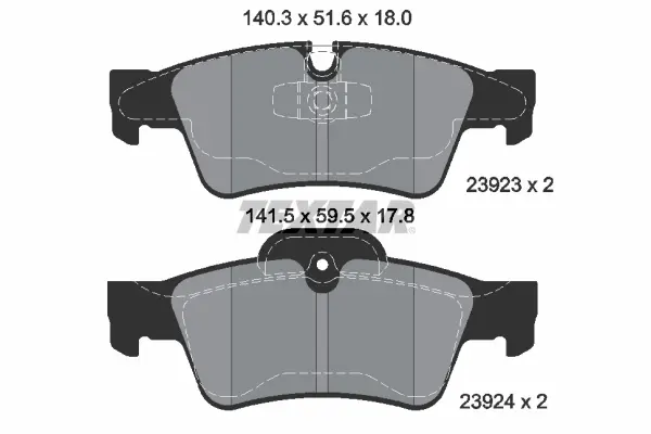 Set placute frana disc TEXTAR 2392302