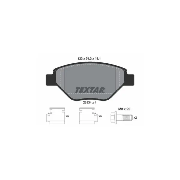 Set placute frana disc TEXTAR 2393401