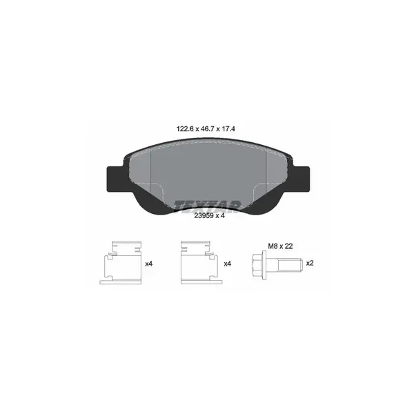 Set placute frana disc TEXTAR 2395901