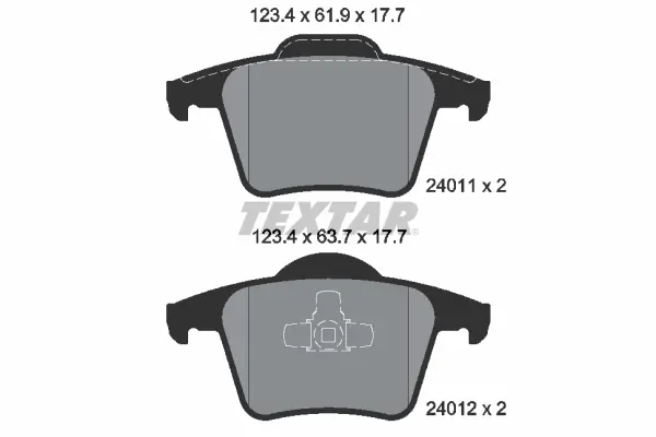 Set placute frana disc TEXTAR 2401101