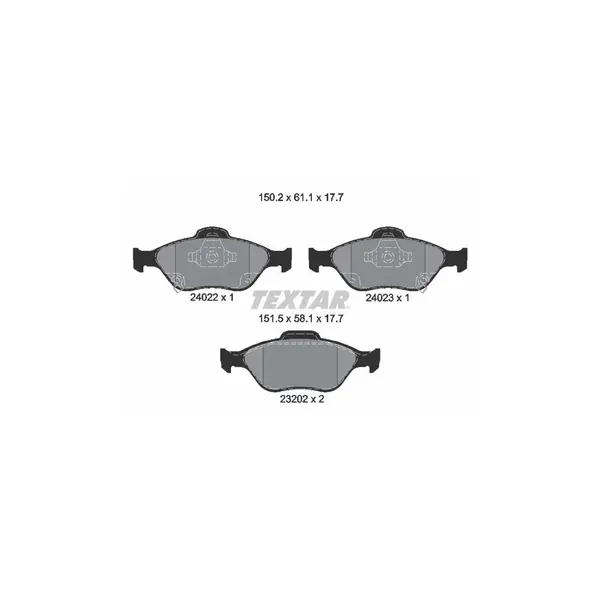 Set placute frana disc TEXTAR 2402201