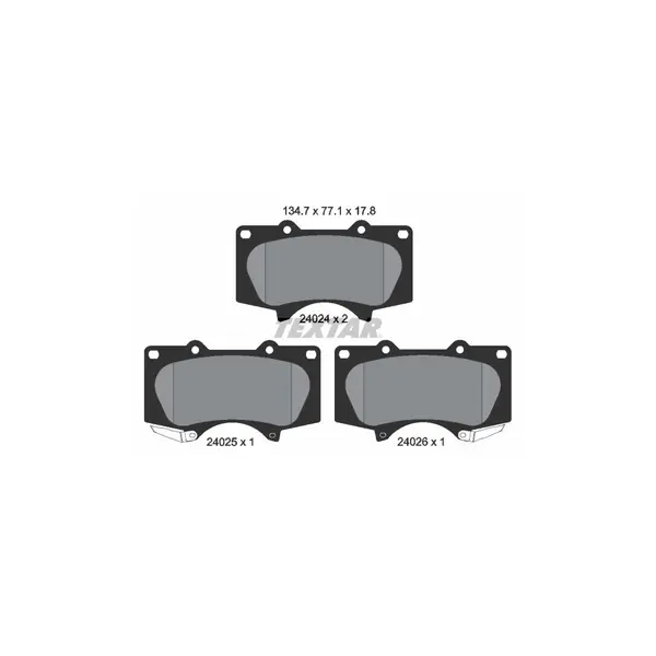 Set placute frana disc TEXTAR 2402401