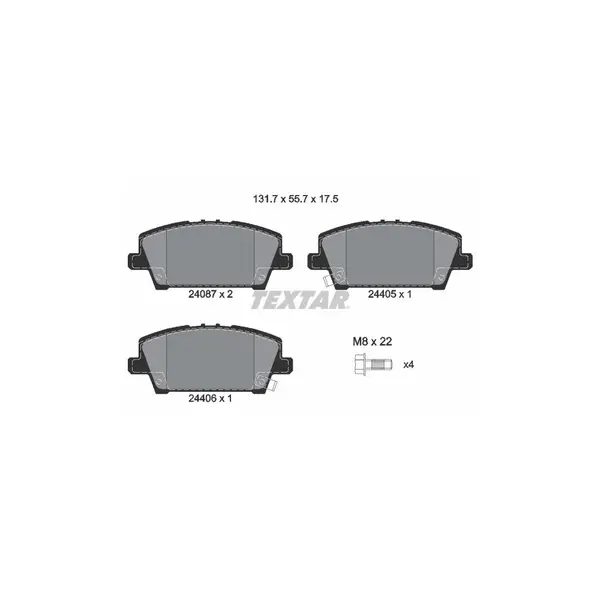 Set placute frana disc TEXTAR 2408701