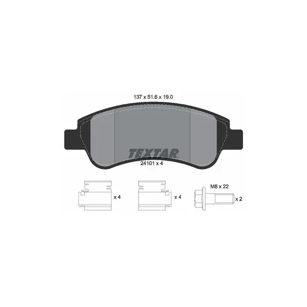 Set placute frana disc TEXTAR 2410101