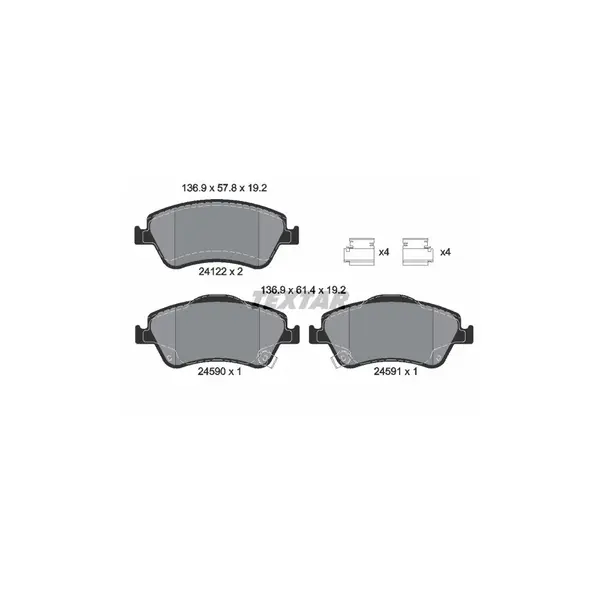 Set placute frana disc TEXTAR 2412201
