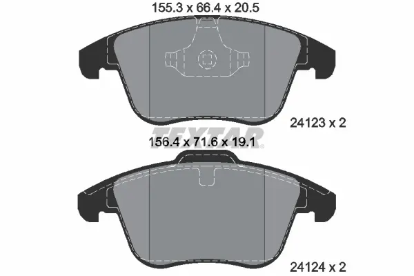 Set placute frana disc TEXTAR 2412301