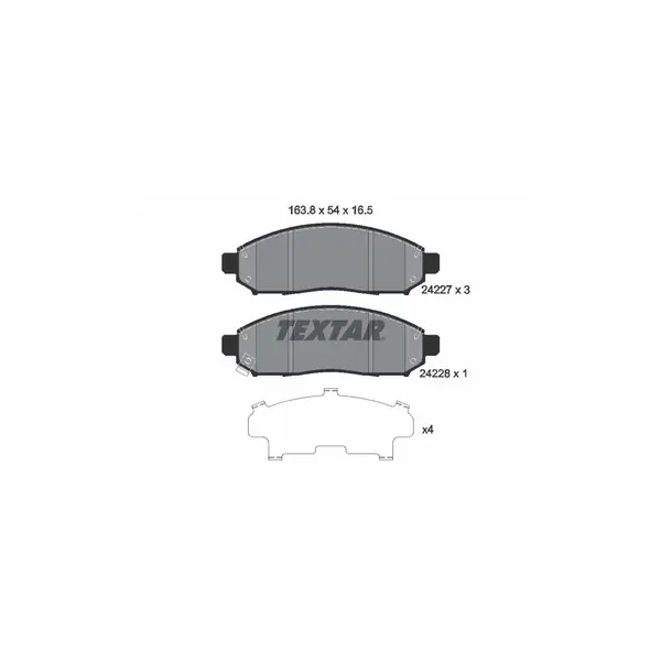 Set placute frana disc TEXTAR 2422701