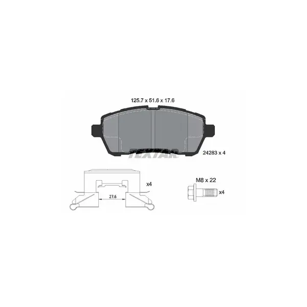 Set placute frana disc TEXTAR 2428302