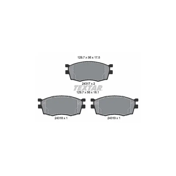 Set placute frana disc TEXTAR 2431701