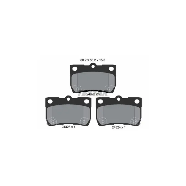 Set placute frana disc TEXTAR 2432301