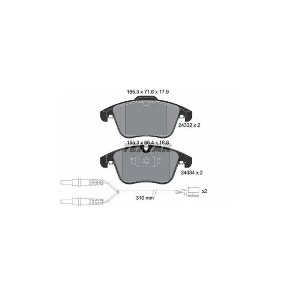 Set placute frana disc TEXTAR 2433201