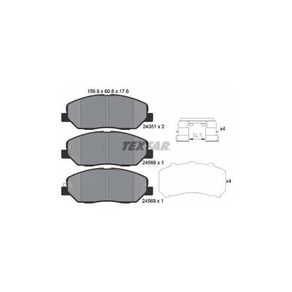 Set placute frana disc TEXTAR 2435101