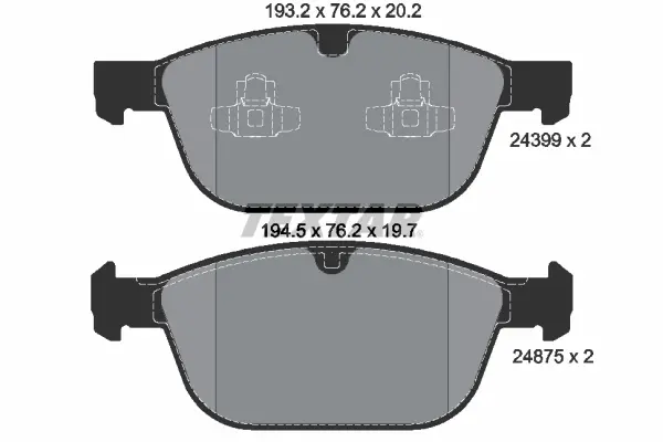 Set placute frana disc TEXTAR 2439901