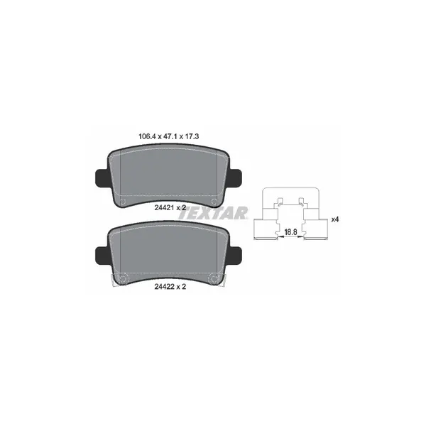 Set placute frana disc TEXTAR 2442101